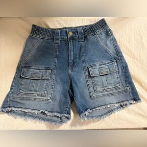 EUC Vintage Y2K Cargo ANA Womens Jean Shorts High Rise Size 2